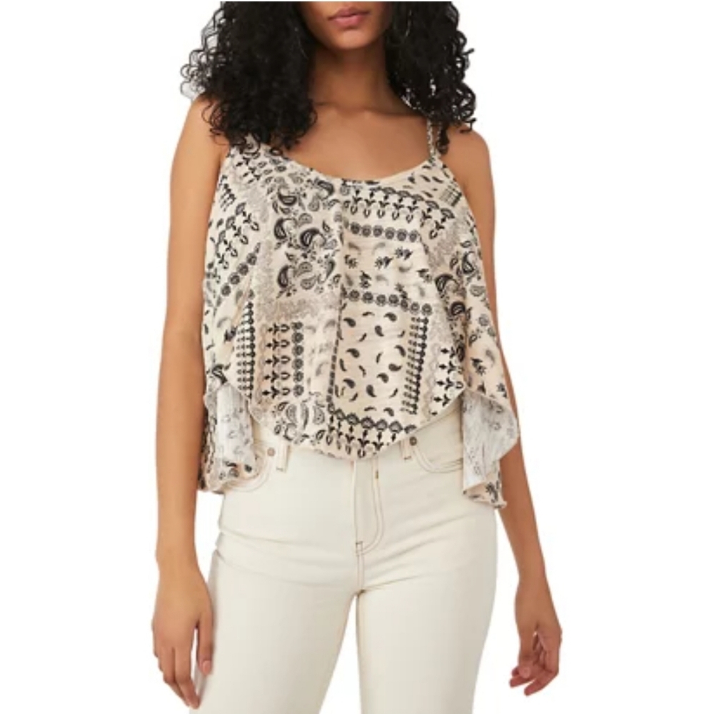 Free People Floral Cotton Tank
